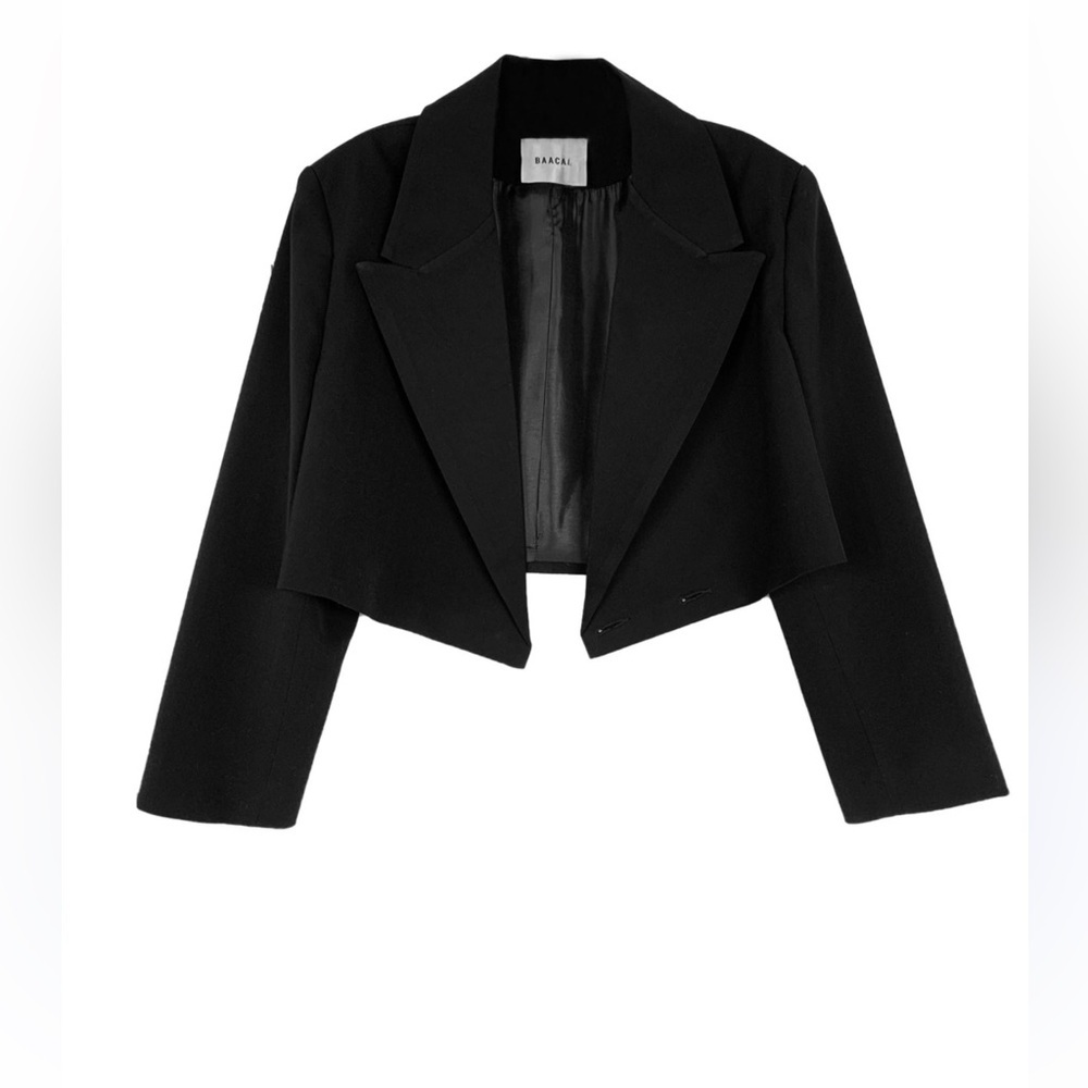 Laundry By Shelli Segal Black Cropped Blazer